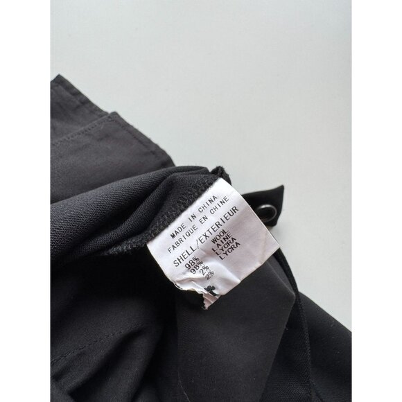 HELMUT LANG Black Smoking Wool Tapered Stovepipe Trousers Pants, Size 2 - Picture 12 of 14